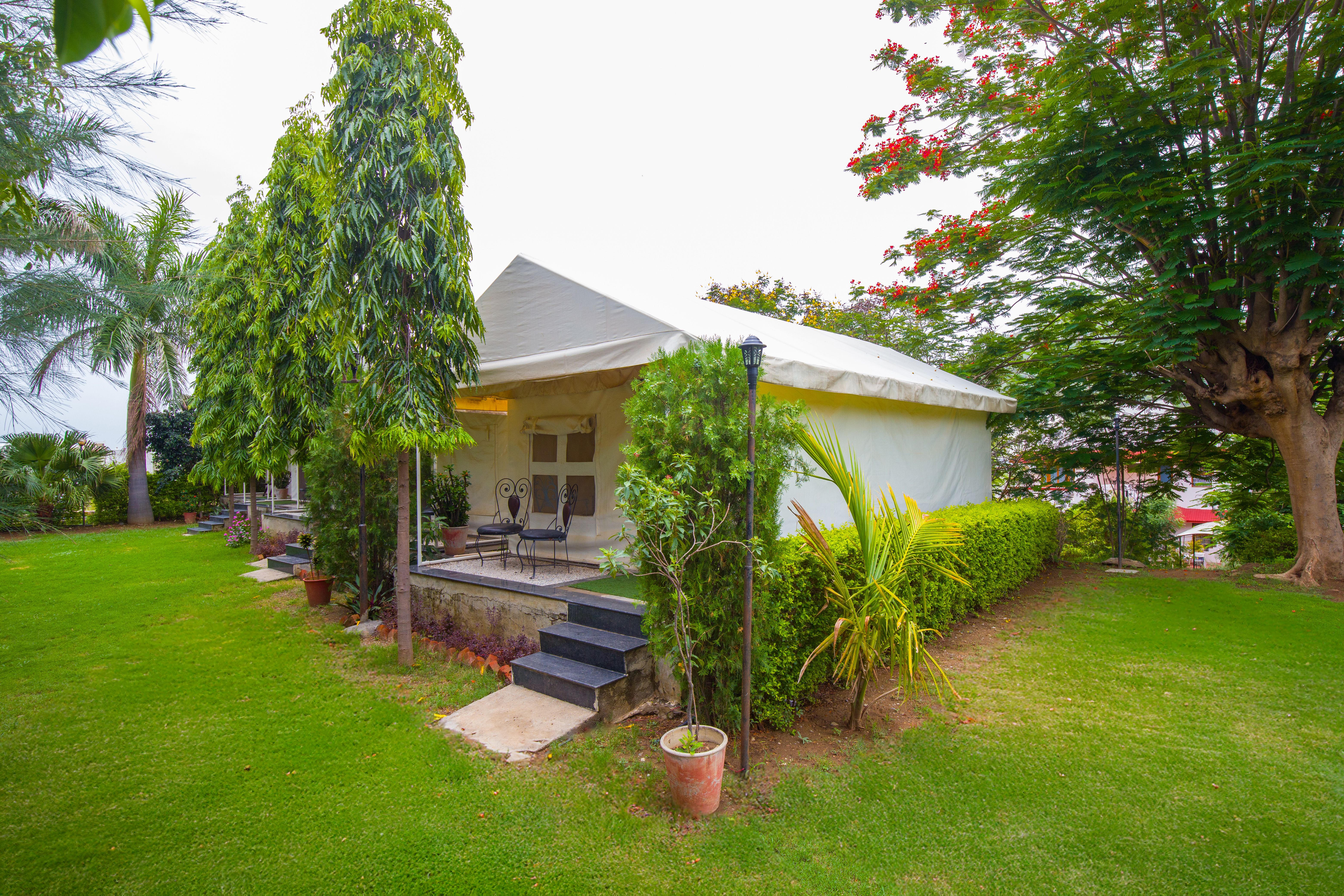 Jeevantara Luxury Tent | Tent With Common Pool, Multi-amphitheatre Lounge, Restro & Lush Garden - Image 2