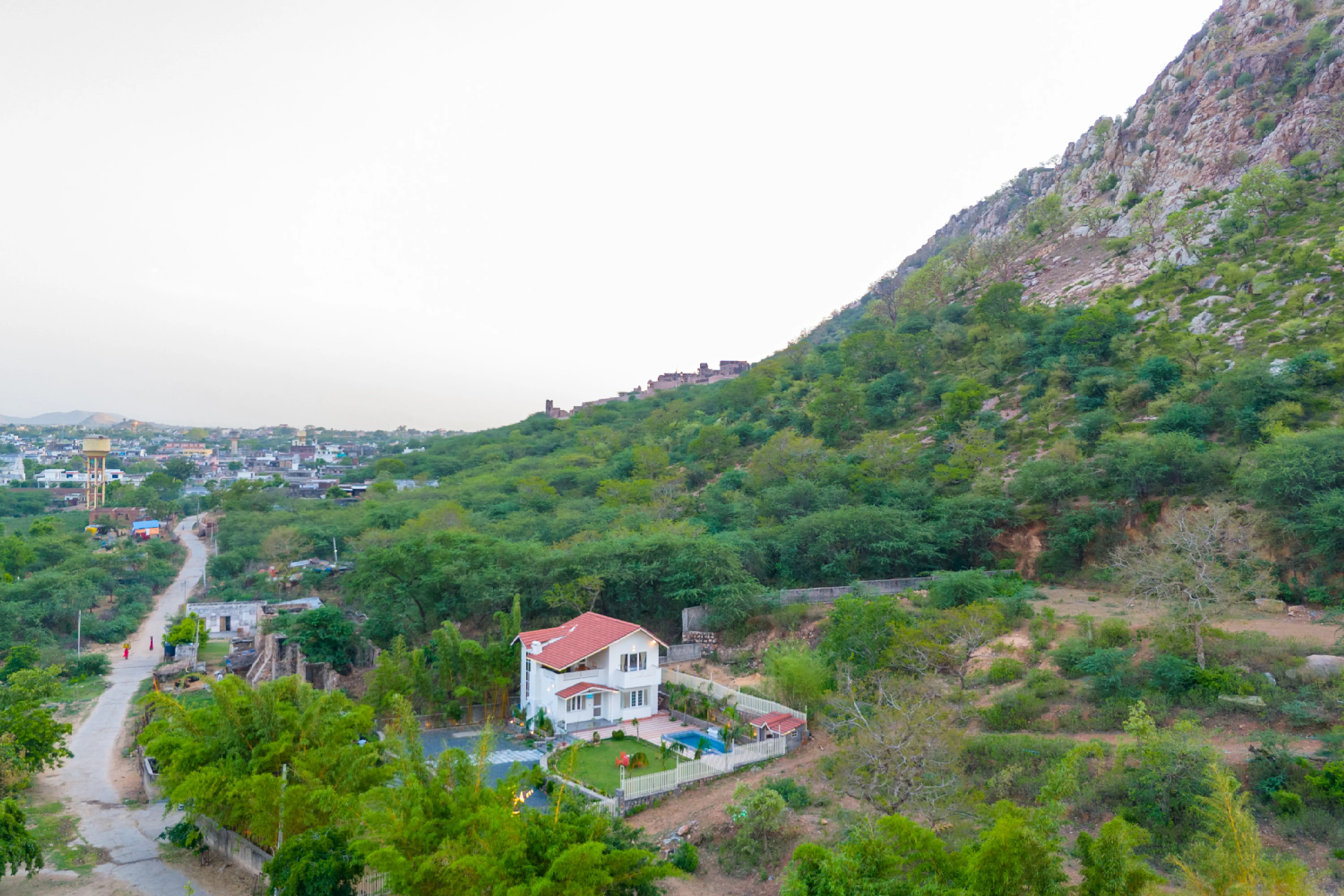 Ramgarh Wild Retreat | Elegant Colonial-Style 2-BHK Villa Amidst the Hills with Private Pool & Garden