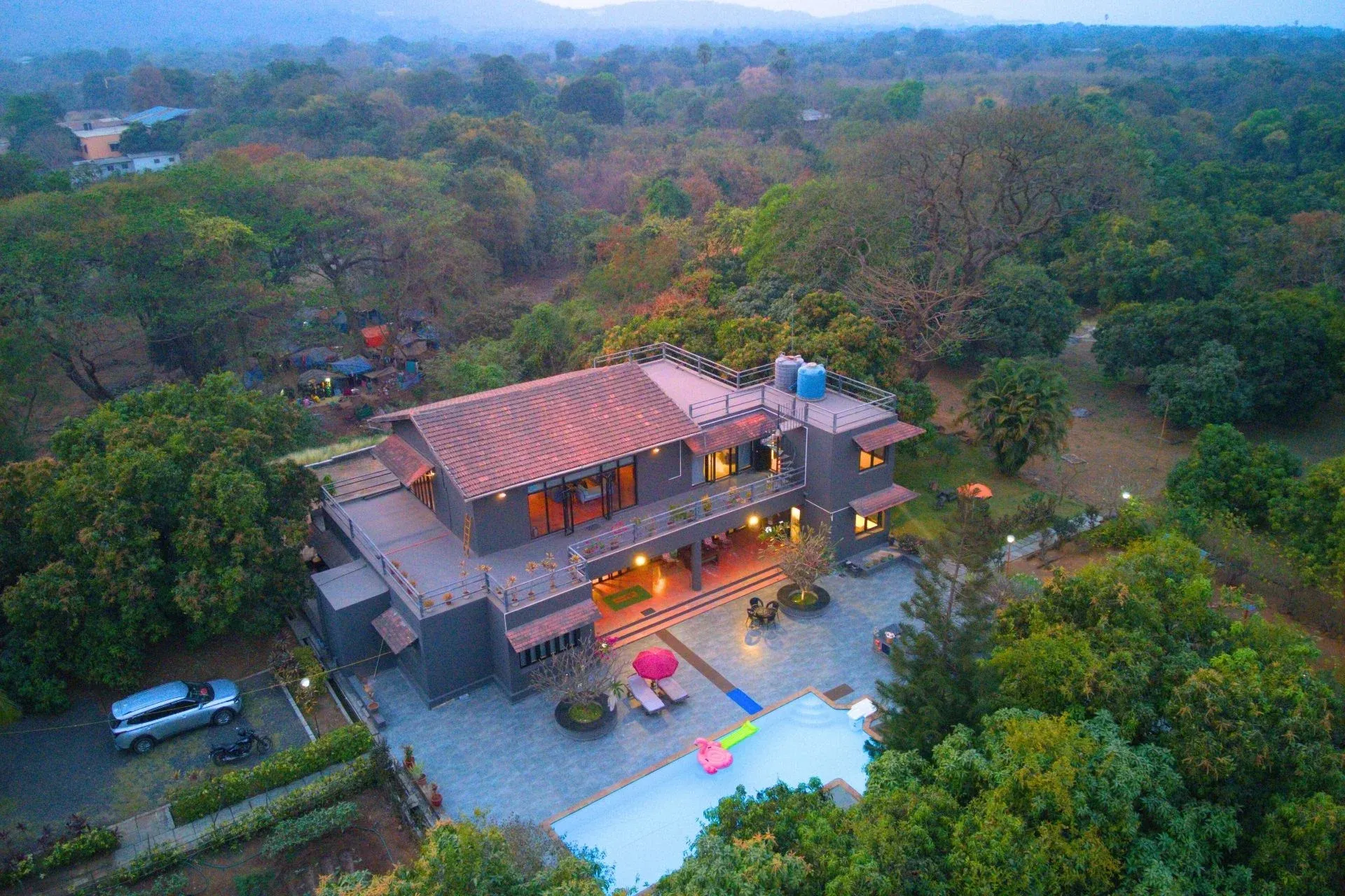 El Parque Forest Villa | A stunning 5-BHK with Private Pool, Lush Greenery & Gaming Zone - Image 2