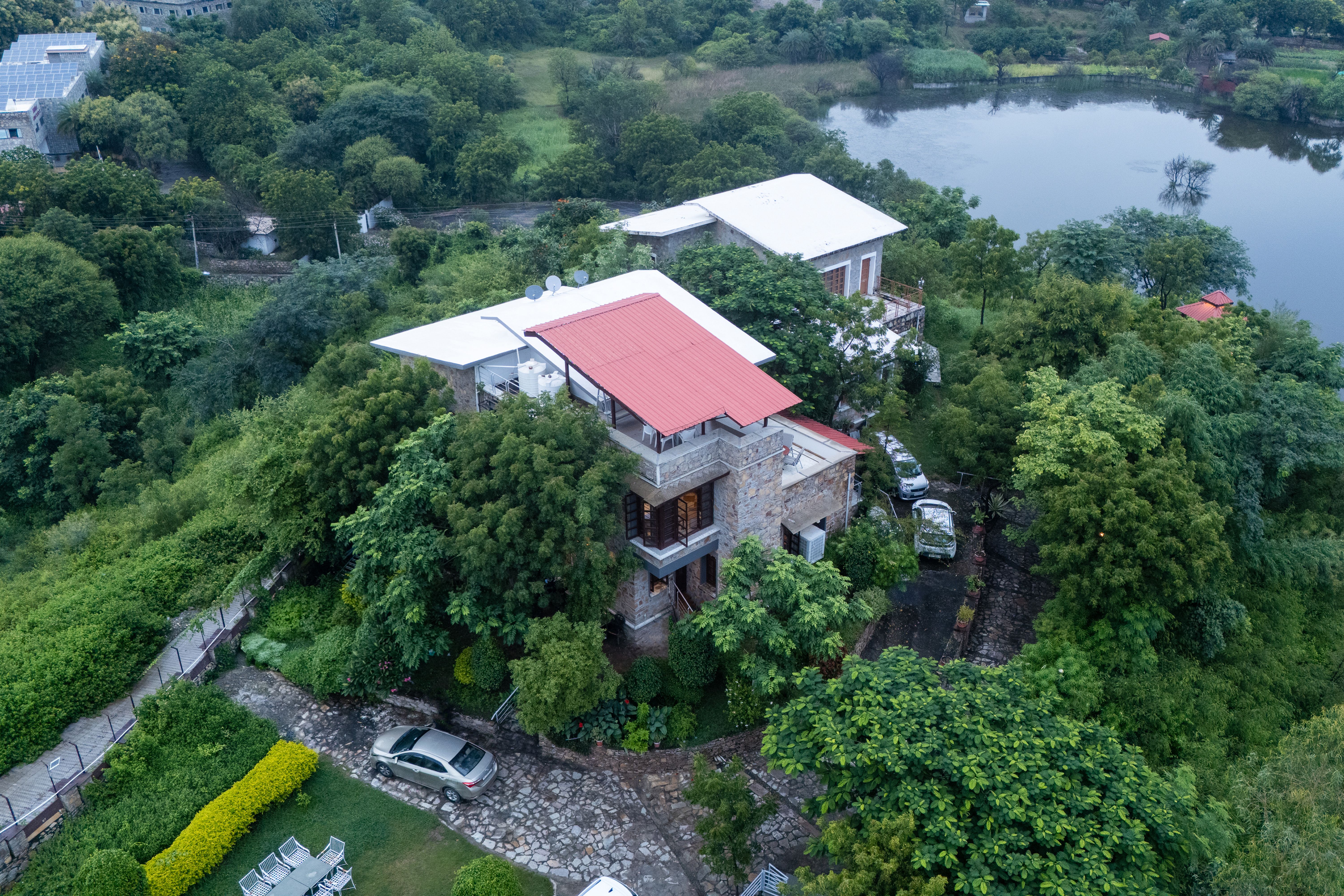 Lake and Hill | Pet-friendly 3-BHK Retreat With Private Pool, Garden, Gazebo & Majestic Aravali Views