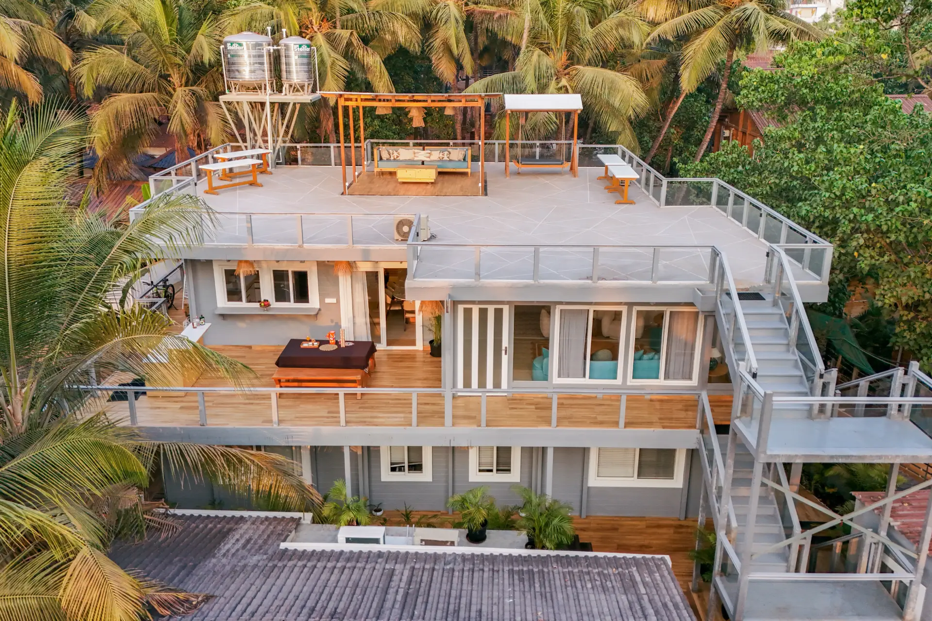 House of Neptune | 3-BHK Retreat with Gazebo & Bar | 10 mtrs from Ashwem Beach