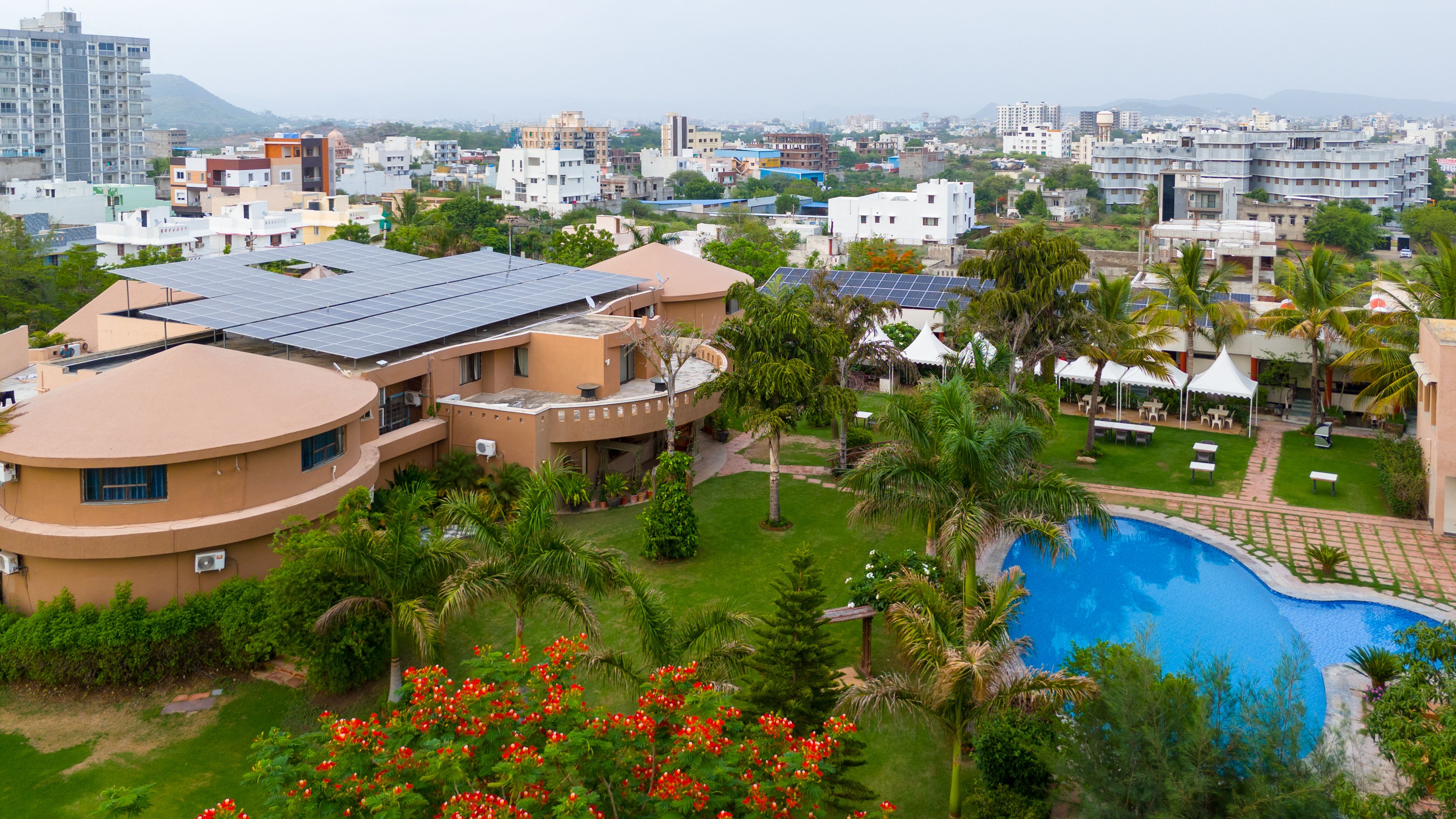 Jeevantara Executive Room | 1-Room Hilltop With Common Pool, Wedding Venue & EV Charging Station