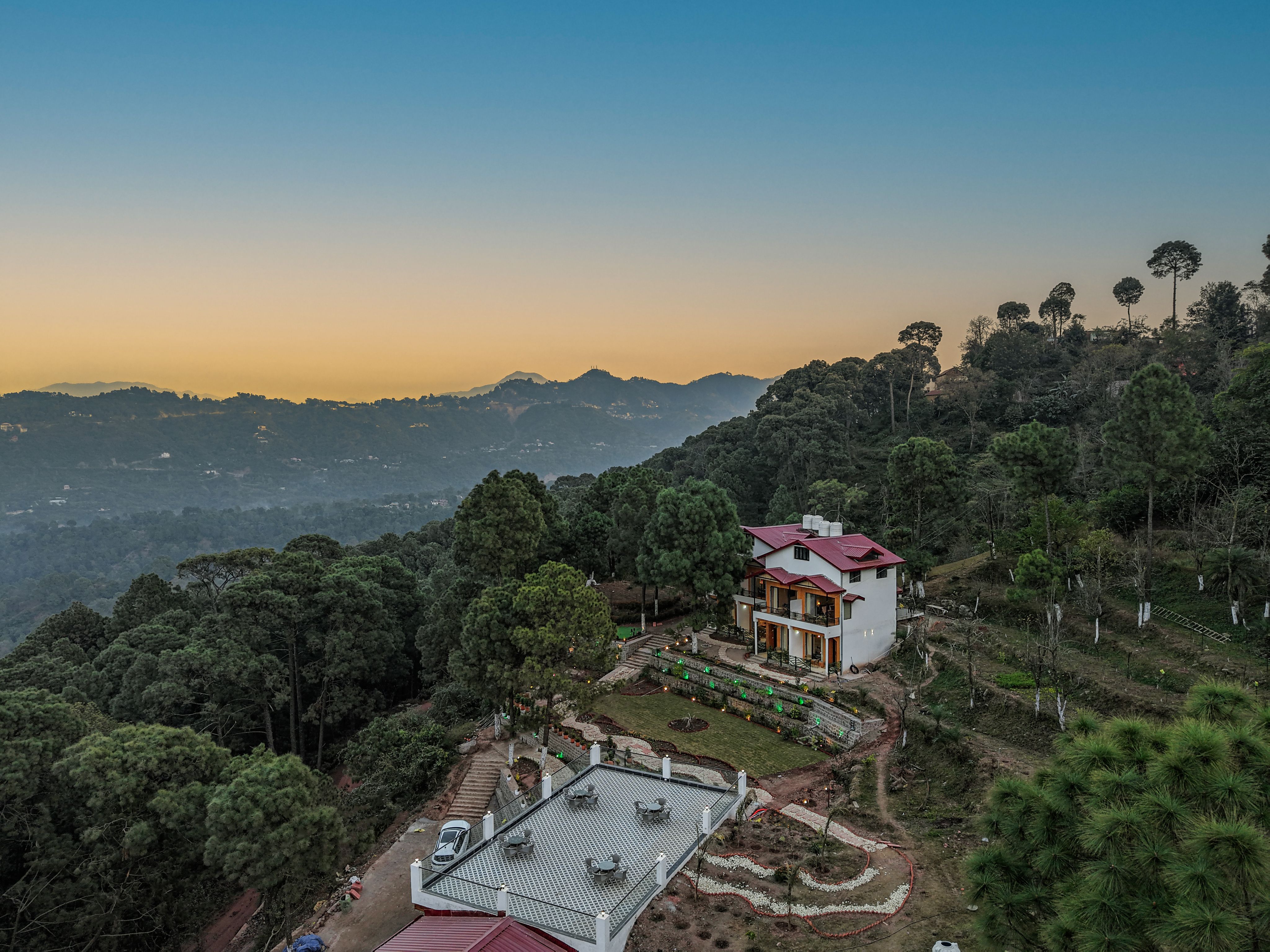 Pine View Resort | Pet-friendly Hilltop 1-Suite With Garden-Facing Balcony, Rooftop lounge, Restro & Game Zone - Image 2