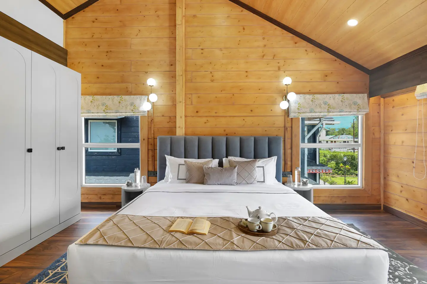 Esh Cottage Birch | Hilltop 4-BHK Retreat with Open-air Jacuzzi, Shared Garden, Pool & Cosy Lounge