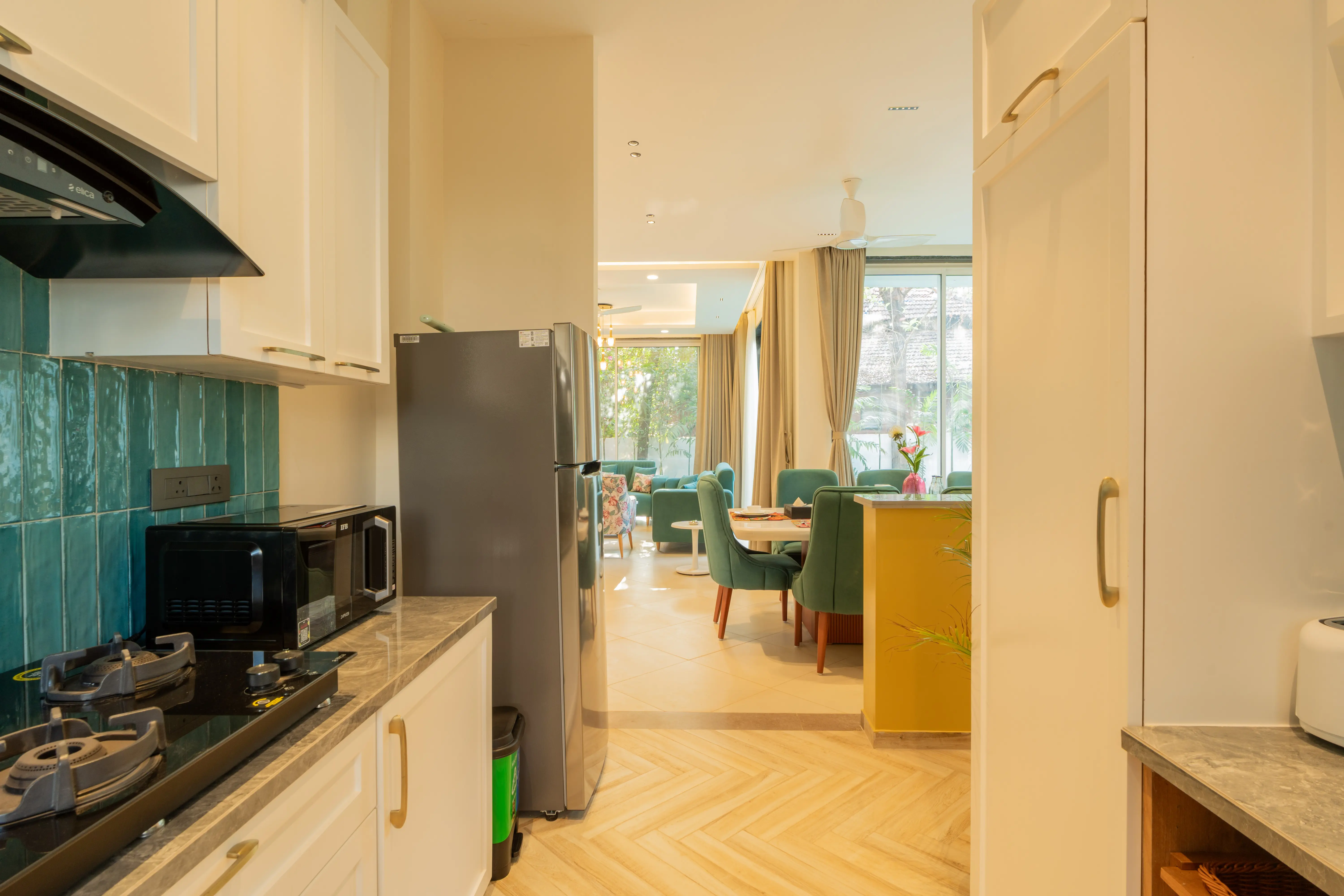 Laguna Camellia | Opulent 4-BHK Getaway Near Popular Beaches With Private Pool, Balcony & Indoor Bar